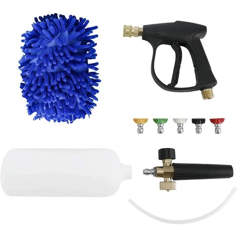 ALMI Nettoyant Haute Pression Avec Gant De Lavage Et 5 Buses De Pression 1/4 Pouce Lance En Mousse 4 ALMI Nettoyant Haute Pression Avec Gant De Lavage Et 5 Buses De Pression 1/4 Pouce Lance En Mousse – Image 2