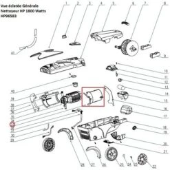 HEXOUTILS HP96583 - Carteur Moteur Droit - G33 -Nettoyeur Haute Pression Soldes 4517505 2