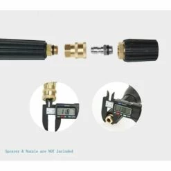 PERLE RARE Connecteurs De Buse De Pulvérisateur Haute Pression, Filetage M14, Connecteur Rapide 1/4, Pièces De Raccordement De Tuyau, Connecteurs De Bouteille En Mousse De Neige -Nettoyeur Haute Pression Soldes 45597668 5