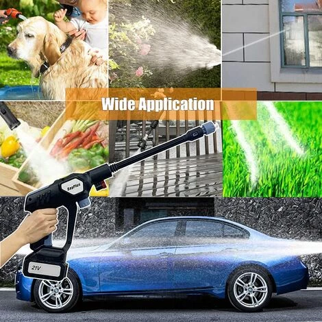 DAY PLUS Nettoyeur Haute Pression Sans Fil Max 652 PSI Avec Batterie 4Ah Et Chargeur, Pression à 3 Vitesses, Laveuse à Pression Portable Avec Accessoires Pour Laver Les Clôtures De Voiture Bardage Arrosage Des Fleurs 6 DAY PLUS Nettoyeur Haute Pression Sans Fil Max 652 PSI Avec Batterie 4Ah Et Chargeur, Pression à 3 Vitesses, Laveuse à Pression Portable Avec Accessoires Pour Laver Les Clôtures De Voiture Bardage Arrosage Des Fleurs – Image 4