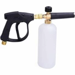 ECHOO Pistolet Pour Laveuse à Haute Pression Avec Kit De Bouteille De Lance En Mousse À Neige De 1 L Pour Lave-Auto Nettoyage De Vitres M22 Métrique Raccord Fileté Mâle
