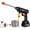 ONEVAN Pistolet D'arrosage Lance Nettoyeur Haute Pression 30BAR Pistolet D'arrosage Lavage De Voiture Pour Batterie Makita 18V -Nettoyeur Haute Pression Soldes 48884769 1