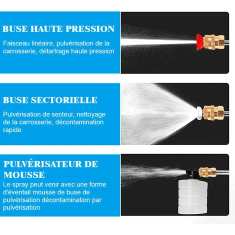 ONEVAN Pistolet D'arrosage Lance Nettoyeur Haute Pression 30BAR Pistolet D'arrosage Lavage De Voiture Pour Batterie Makita 18V 6 ONEVAN Pistolet D'arrosage Lance Nettoyeur Haute Pression 30BAR Pistolet D'arrosage Lavage De Voiture Pour Batterie Makita 18V – Image 4