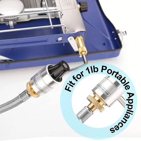 HAPPYSHOPPING Four Portable à Connexion Rapide Tuyau Trempé Barbecue Cuisinière Cuisinière Connexion Gaz Basse Pression RV 1/4 Pouce Connexion Gaz Propane, 7 Pi - 7 Pi 7 HAPPYSHOPPING Four Portable à Connexion Rapide Tuyau Trempé Barbecue Cuisinière Cuisinière Connexion Gaz Basse Pression RV 1/4 Pouce Connexion Gaz Propane, 7 Pi - 7 Pi – Image 5