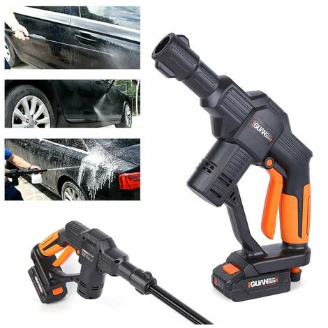 GOJOY Pistolet à Eau Portable Nettoyeur Haute Pression 12V Avec Tuyau D'eau 5m En Plastique 130PSI 6 GOJOY Pistolet à Eau Portable Nettoyeur Haute Pression 12V Avec Tuyau D'eau 5m En Plastique 130PSI – Image 4