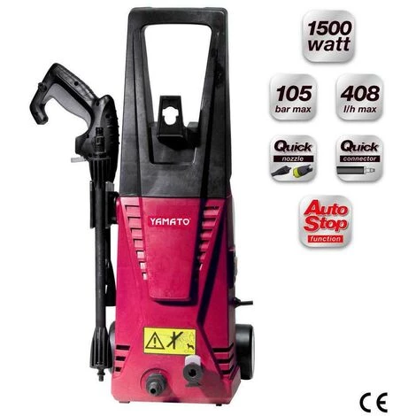 YAMATO Nettoyeur Haute Pression à Eau Froide 105 Bars 1500 W. Arrêt Automatique 5 YAMATO Nettoyeur Haute Pression à Eau Froide 105 Bars 1500 W. Arrêt Automatique – Image 3