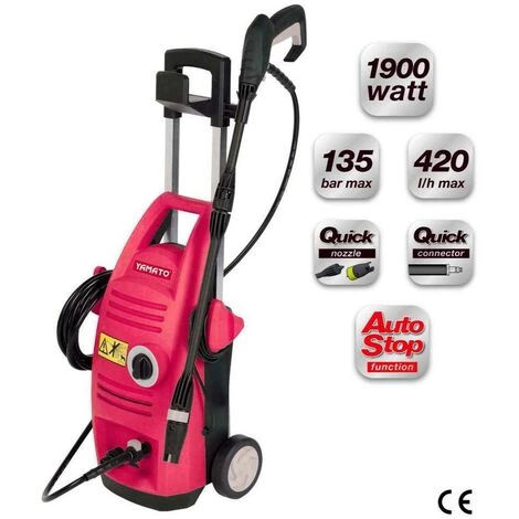 YAMATO Nettoyeur Haute Pression à Eau Froide 135 Bars 1900 W. Arrêt Automatique 5 YAMATO Nettoyeur Haute Pression à Eau Froide 135 Bars 1900 W. Arrêt Automatique – Image 3