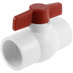 KARTOKNER D'alimentation En Eau Complète Port U-pvc Ball Valve Rouge (50PVC, Blanc)