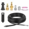 DECKON 15M Kit De Nettoyage De Tuyau De Vidange De Nettoyeur Haute Pression Pour Série Karcher K, Adaptateur Compatible Avec Lavor, Bosch, Dégagement Rapide 1/4 '', 1 Buse De Pulvérisation Avant 6 -Nettoyeur Haute Pression Soldes 51602410 1