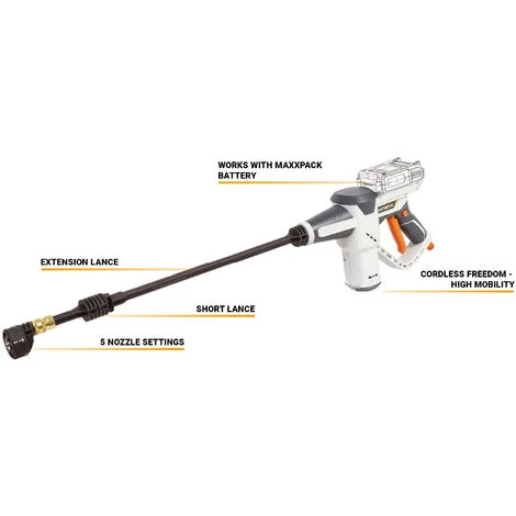 BATAVIA Nettoyeur à Pression à Batterie NEXXFORCE 18V | Incl. Chargeur De Batterie 4 BATAVIA Nettoyeur à Pression à Batterie NEXXFORCE 18V | Incl. Chargeur De Batterie – Image 2