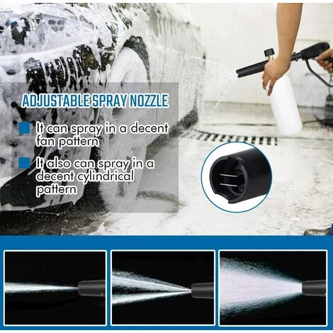 READCLY Réglable Canon à Mousse Buse De 1 Litre En Mousse De Neige Lance Buse De Distribution De Savon Pour Pistolet Pour Nettoyeur Haute Pression K Série K2 / K3 / K4 / K5 / K6 / K7 4 READCLY Réglable Canon à Mousse Buse De 1 Litre En Mousse De Neige Lance Buse De Distribution De Savon Pour Pistolet Pour Nettoyeur Haute Pression K Série K2 / K3 / K4 / K5 / K6 / K7 – Image 2