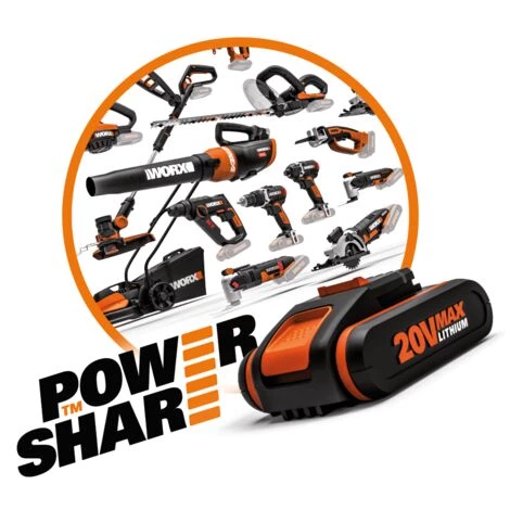 WG620E.9 - Lance Haute Pression Hydroshot WORX - SANS Batterie NI Chargeur 5 WG620E.9 - Lance Haute Pression Hydroshot WORX - SANS Batterie NI Chargeur – Image 3