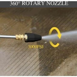BARES BuseTurbine Nettoyeur Haute Pression 3000 PSI Buse Turbine Rotative Avec 2PCS 1/4" Bouchon Raccordement Rapide, 3.0 Orifice D 'éCoulement Et 3.0 GPM, Pour Le Nettoyage Station Lavage -Nettoyeur Haute Pression Soldes 53068587 5