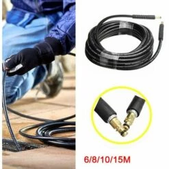 DECKON Nettoyeurs Haute Pression Nettoyage à L'eau Kit De Nettoyage De Tuyau De Remplacement Haute Pression 6M / 8M / 10M / 15M Pour Karcher K2 K3 K4 K5 K6 K7 (6 M) -Nettoyeur Haute Pression Soldes 53078952 4