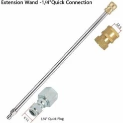 TINOR Lot De 2 Rallonges De Nettoyeur Haute Pression, Outils De Nettoyage De Gouttière, Lance Télescopique De Rechange, Buses De Nettoyage De Fenêtre -Nettoyeur Haute Pression Soldes 53350848 3