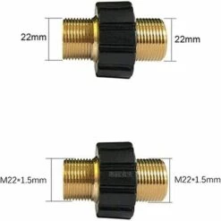 TINOR Raccord Rapide De Tuyau, Adaptateur Pour Nettoyeur Haute Pression à Double Mâle M22 X 1,5 Compatible Avec Karcher, Karcher HD & HDs Nettoyeur Haute Pression Tuyau (14 Mm Diamètre) -Nettoyeur Haute Pression Soldes 53350865 3