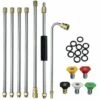 MONLY 22Pcs Set 1/4inch Lance De Lance De Pulvérisation D'extension De Nettoyeur Haute Pression Avec Joint Torique De Buse, Nettoyeur Haute Pression 1/4inch Baguette De Pulvérisation D'extension -Nettoyeur Haute Pression Soldes 53935011 1