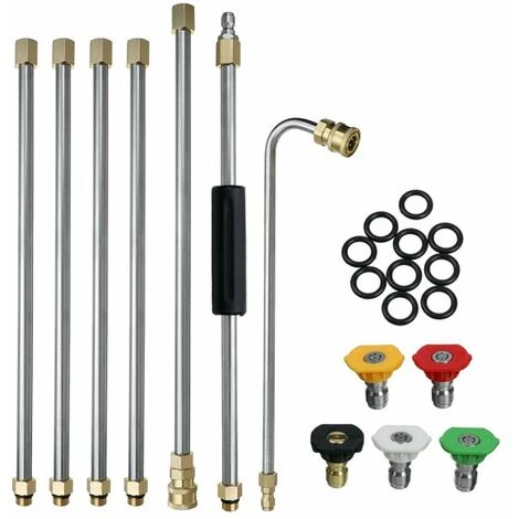 MONLY 22Pcs Set 1/4inch Lance De Lance De Pulvérisation D'extension De Nettoyeur Haute Pression Avec Joint Torique De Buse, Nettoyeur Haute Pression 1/4inch Baguette De Pulvérisation D'extension 3 MONLY 22Pcs Set 1/4inch Lance De Lance De Pulvérisation D'extension De Nettoyeur Haute Pression Avec Joint Torique De Buse, Nettoyeur Haute Pression 1/4inch Baguette De Pulvérisation D'extension