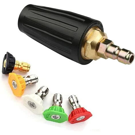 ELLE Buse Turbo Rotative, 3000PSI 035 Buse Turbo Rotative Pour Nettoyeur Haute Pression 1/4" Connexion Rapide 3 ELLE Buse Turbo Rotative, 3000PSI 035 Buse Turbo Rotative Pour Nettoyeur Haute Pression 1/4" Connexion Rapide
