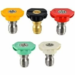 ELLE Ensemble D'embouts Pour Nettoyeur Haute Pression Avec Support De Buse, 5 Embouts De Buse, Connexion Rapide 1/4", 4000 PSI