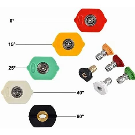 ELLE Ensemble D'embouts Pour Nettoyeur Haute Pression Avec Support De Buse, 5 Embouts De Buse, Connexion Rapide 1/4", 4000 PSI 4 ELLE Ensemble D'embouts Pour Nettoyeur Haute Pression Avec Support De Buse, 5 Embouts De Buse, Connexion Rapide 1/4", 4000 PSI – Image 2