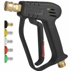 ELLE Pistolet De Nettoyeur Haute Pression Avec 5 Embouts De Buse Amovibles, Accessoires Kit De Nettoyage De Nettoyeur à Jet De Voiture