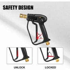 ELLE Pistolet De Nettoyeur Haute Pression Avec 5 Embouts De Buse Amovibles, Accessoires Kit De Nettoyage De Nettoyeur à Jet De Voiture -Nettoyeur Haute Pression Soldes 53963141 3