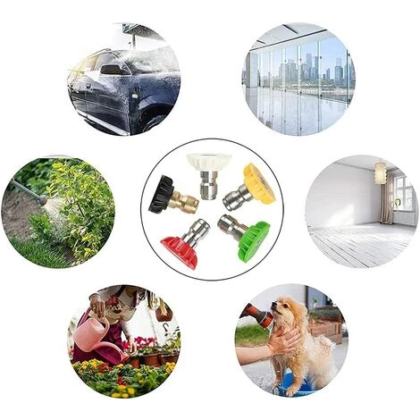 5 Pièces Buse Nettoyeur Haute Pression Acier Inoxydable Buses Pièces De Nettoyeur Haute Pression à Plusieurs Degrés 1/4" Buses De Pulvérisation à Connexion Rapide,Starlight 7 5 Pièces Buse Nettoyeur Haute Pression Acier Inoxydable Buses Pièces De Nettoyeur Haute Pression à Plusieurs Degrés 1/4" Buses De Pulvérisation à Connexion Rapide,Starlight – Image 5