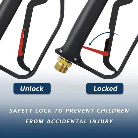 VERSAILLESFR Pistolet De Lavage Haute Pression, 4000 PSI, Interface M22 (14 Mm) Et Interface Rapide Karcher Avec 5 Embouts De Buse D'eau Pour Nettoyage De Voiture,Versailles 7 VERSAILLESFR Pistolet De Lavage Haute Pression, 4000 PSI, Interface M22 (14 Mm) Et Interface Rapide Karcher Avec 5 Embouts De Buse D'eau Pour Nettoyage De Voiture,Versailles – Image 5