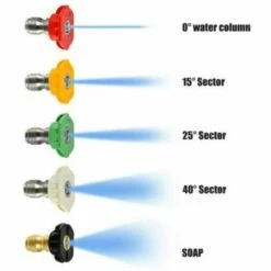 VERSAILLESFR 5pcs Embouts De Buse De Pulvérisation Pour Laveuse à Pression, Connexion Rapide 1/4 Degrés, Pièces De Nettoyeur Haute Pression à Plusieurs Degrés,Versailles -Nettoyeur Haute Pression Soldes 54077552 5