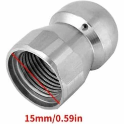 MODOU Buse De Nettoyage Jets D'eau Et D'égout à Haute Pression Accessoire Laveuse En Acier Inoxydable Pour Tuyauteur Et égouttoir 3/8in -Nettoyeur Haute Pression Soldes 54086817 3