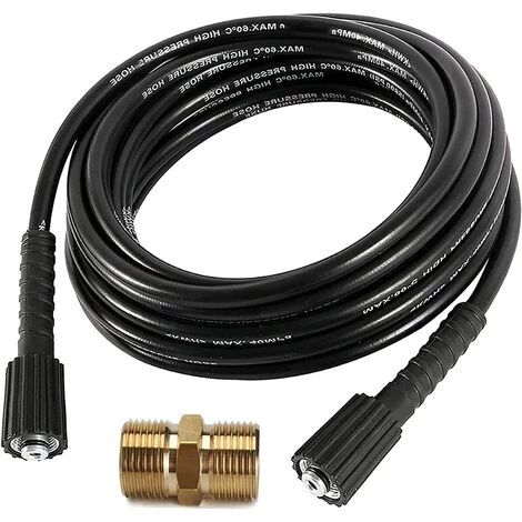 MODOU Extension De Tuyau De Lavage Haute Pression 10 M 1600 PSI - Tuyau De Rechange Avec Connecteur à Filetage Mâle M22 Compatible Avec Karcher K Series K3 K4 K5 3 MODOU Extension De Tuyau De Lavage Haute Pression 10 M 1600 PSI - Tuyau De Rechange Avec Connecteur à Filetage Mâle M22 Compatible Avec Karcher K Series K3 K4 K5