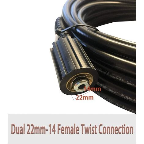 MODOU Extension De Tuyau De Lavage Haute Pression 10 M 1600 PSI - Tuyau De Rechange Avec Connecteur à Filetage Mâle M22 Compatible Avec Karcher K Series K3 K4 K5 4 MODOU Extension De Tuyau De Lavage Haute Pression 10 M 1600 PSI - Tuyau De Rechange Avec Connecteur à Filetage Mâle M22 Compatible Avec Karcher K Series K3 K4 K5 – Image 2
