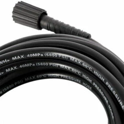 SUPERSELLER Tuyau De Nettoyage De Nettoyeur Haute Pression De 50 Pieds M22 Connecteur Tuyau De Remplacement 5800PSI - Le Noir -Nettoyeur Haute Pression Soldes 54238046 5