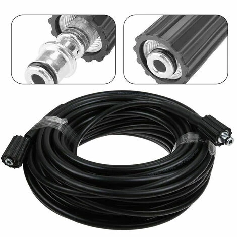 SUPERSELLER Tuyau D'extension De Remplacement Pour Nettoyeur Haute Pression 50FT 5800PSI Avec Adaptateur Haute Puissance - Le Noir 5 SUPERSELLER Tuyau D'extension De Remplacement Pour Nettoyeur Haute Pression 50FT 5800PSI Avec Adaptateur Haute Puissance - Le Noir – Image 3