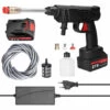 SUPERSELLER Outil De Lavage De Voiture à Haute Pression Sans Fil Domestique Machine De Nettoyage De Véhicule Portable Laveuse D'automobile Avec Bouteille En Mousse - PRISE UE -Nettoyeur Haute Pression Soldes 54242162 1