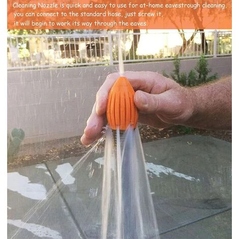 REGALI Outils De Nettoyage De Gouttière De Fusée à Eau, Buses De Jet D'égout Pour Nettoyeur Haute Pression, Gouttières D'égout De Toit, Pour Les Outils De Nettoyage Nécessaires (orange, 1 Pièce) 4 REGALI Outils De Nettoyage De Gouttière De Fusée à Eau, Buses De Jet D'égout Pour Nettoyeur Haute Pression, Gouttières D'égout De Toit, Pour Les Outils De Nettoyage Nécessaires (orange, 1 Pièce) – Image 2