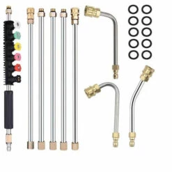 REGALI Pistolet De Nettoyage électrique Avec Pointe De Buse, 30°, 90°, Tige Courbée à 120°, Connexion Rapide 1/4", Bague De Fuite De Rechange 4000 PSI