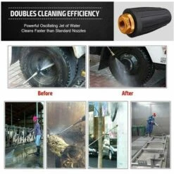 MONLY Buse De Turbine Pour Nettoyeur Haute Pression, Buse Pivotante à 7 Pointes, Connexion Rapide 1/4", 4000 Psi -Nettoyeur Haute Pression Soldes 54665081 4