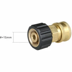 ENLENK Raccord De Tuyau M22 Mâle Vers 6,35 Mm Pour Nettoyeur Haute Pression - Raccord Rapide En Laiton - 15 Mm De Diamètre Intérieur. -Nettoyeur Haute Pression Soldes 54994908 2