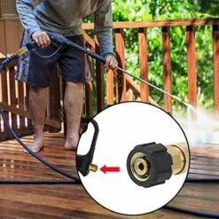 ENLENK Raccord De Tuyau M22 Mâle Vers 6,35 Mm Pour Nettoyeur Haute Pression - Raccord Rapide En Laiton - 14 Mm De Diamètre Intérieur. -Nettoyeur Haute Pression Soldes 54994910 5