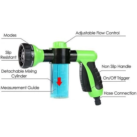 YOOUYIDA Pulvérisateur De Tuyau D'arrosage Avec Réservoir De Savon/engrais 4 YOOUYIDA Pulvérisateur De Tuyau D'arrosage Avec Réservoir De Savon/engrais – Image 2