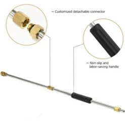 DKSFJKL Nettoyeur Haute Pression Extension De Pulvrisation POUR BAGUETTES Avec 5 Buse De Pulvrisation Conseils 1 Pivotant Coupler, 4000 PSI Laveuse Cleaner Accessoires Set De Nettoyage Gutter Outil -Nettoyeur Haute Pression Soldes 55147578 4