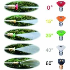 DKSFJKL Nettoyeur Haute Pression Extension De Pulvrisation POUR BAGUETTES Avec 5 Buse De Pulvrisation Conseils 1 Pivotant Coupler, 4000 PSI Laveuse Cleaner Accessoires Set De Nettoyage Gutter Outil -Nettoyeur Haute Pression Soldes 55147578 5