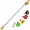 Lance Haute Pression M22 14mm, 38cm Baguette D'extension Avec 5 Buses à Connexion Rapide, M22 Metric Thread Extension De Lance De Nettoyeur Haute Pression-Macaron -Nettoyeur Haute Pression Soldes 55210451 1
