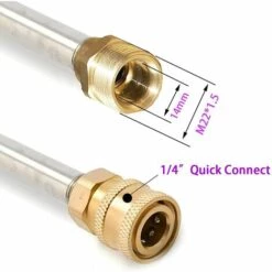Lance Haute Pression M22 14mm, 38cm Baguette D'extension Avec 5 Buses à Connexion Rapide, M22 Metric Thread Extension De Lance De Nettoyeur Haute Pression-Macaron -Nettoyeur Haute Pression Soldes 55210451 3