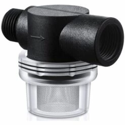 SUPERMARKET Filtre Pour Pompe à Visser Crépine De Pompe à Eau à Membrane Marine RV Marine 1 / 2inch Le Filtre à SéDiments Pour L'ExtéRieur Filtre D'EntréE D'Eau De Jardinage Avec éCran 50 Mesh,Superma,noir