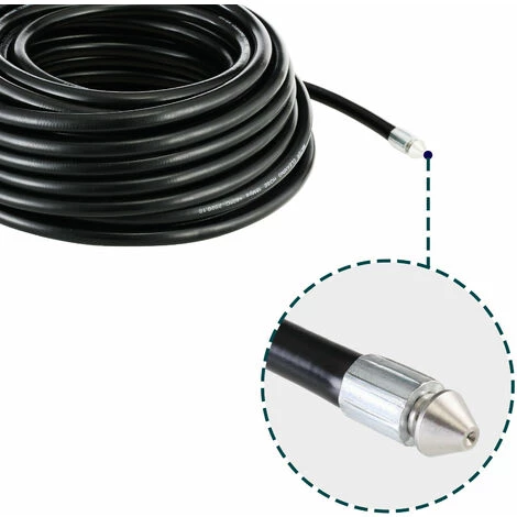 Gizcam Tuyau De Nettoyage De Tuyaux Avec 5 Adaptateurs, 15 M, 160 Bar, 60 °C, Kit De Nettoyage De Tuyaux Convient Pour Kärcher, Lavor, Interpump, Bosch 6 Gizcam Tuyau De Nettoyage De Tuyaux Avec 5 Adaptateurs, 15 M, 160 Bar, 60 °C, Kit De Nettoyage De Tuyaux Convient Pour Kärcher, Lavor, Interpump, Bosch – Image 4