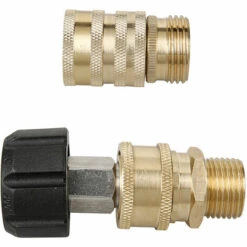 Nettoyeur Haute Pression Accessoires, Connecteur Rapide De Tuyau à Haute Pression Kit, Connecte Canon Lance Et Tuyau, M22 3/8" Connexion Rapide 3/4" Déconnexion Rapide, 8pcs，Fontainebleau -Nettoyeur Haute Pression Soldes 55490022 3