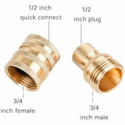 Nettoyeur Haute Pression Accessoires, Connecteur Rapide De Tuyau à Haute Pression Kit, Connecte Canon Lance Et Tuyau, M22 3/8" Connexion Rapide 3/4" Déconnexion Rapide, 8pcs，Fontainebleau -Nettoyeur Haute Pression Soldes 55490022 5